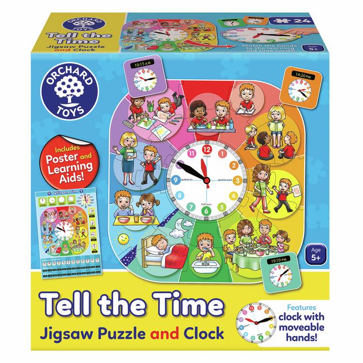 Orchard Toys Tell the Time 37 piece jigsaw puzzle, UK version