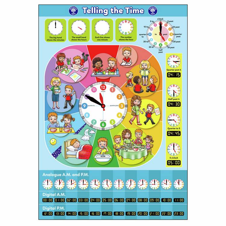 Orchard Toys Tell the Time 37 piece jigsaw puzzle, UK version