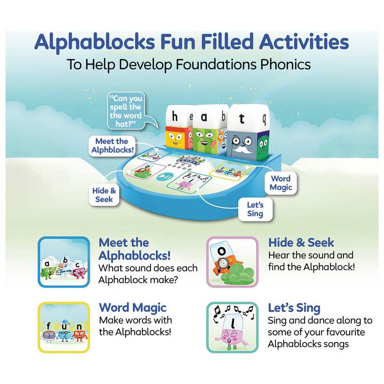 Alphablocks Phonics Fun toy block set, UK version