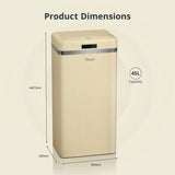 Swan retro sensor bin 45L cream, UK version