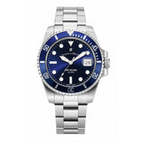 Jacques Du Manoir Pro Scuba mens 43mm silver bracelet watch, UK version