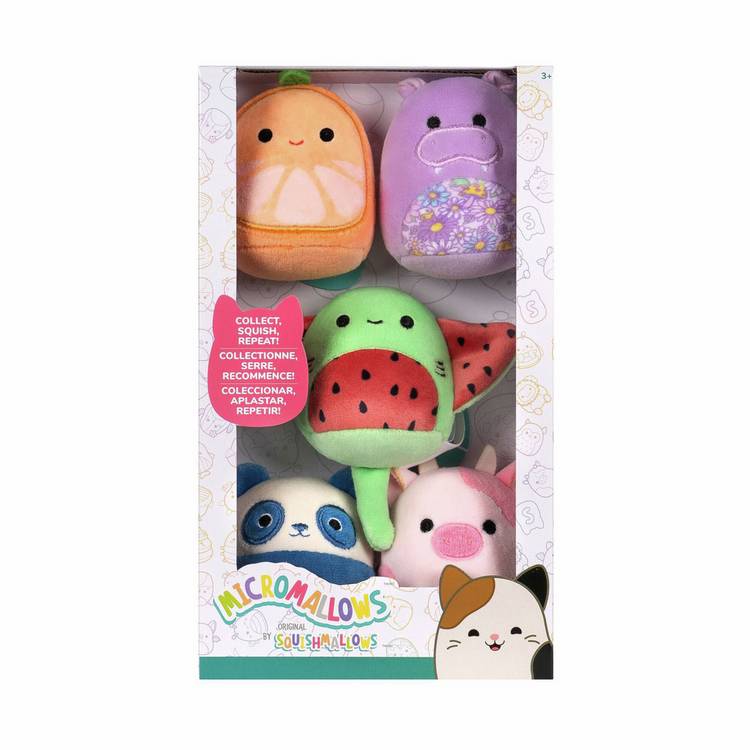 Squishmallows Micromallows 2.5-inch soft toy pack 5, imported from the UK