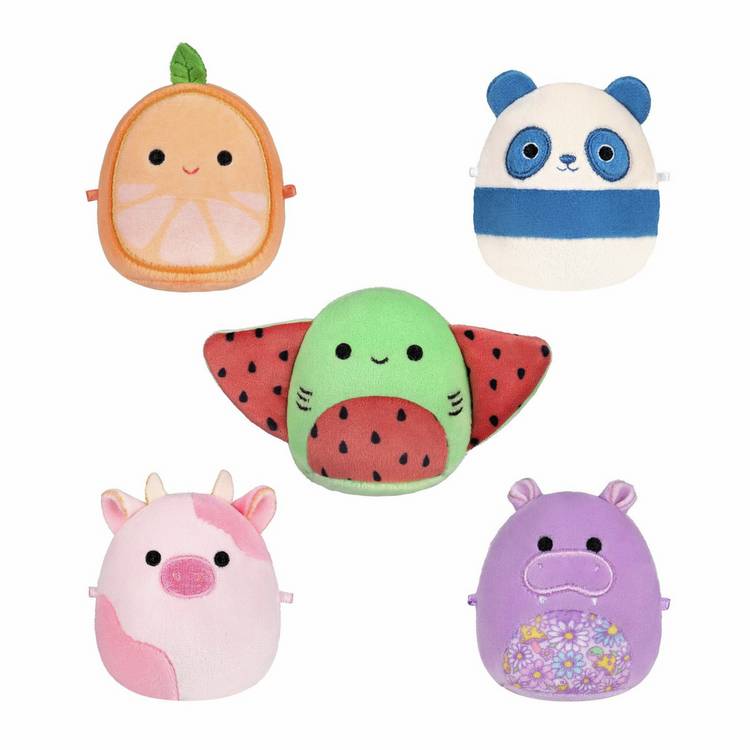 Squishmallows Micromallows 2.5-inch soft toy pack 5, imported from the UK