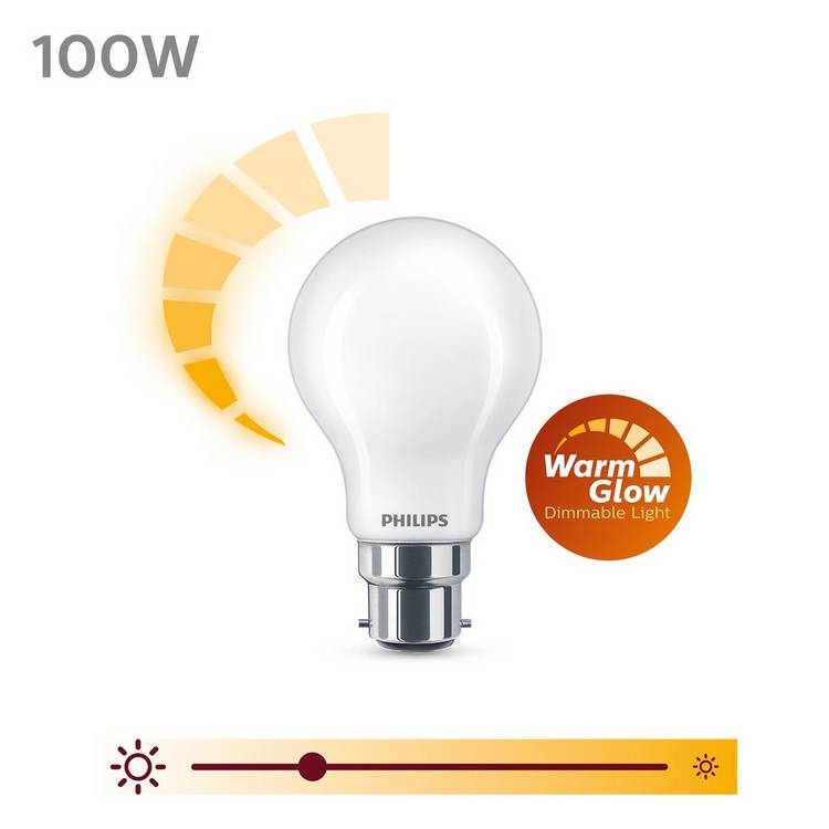 Philips 100W LED bulb B22 warm white - British product