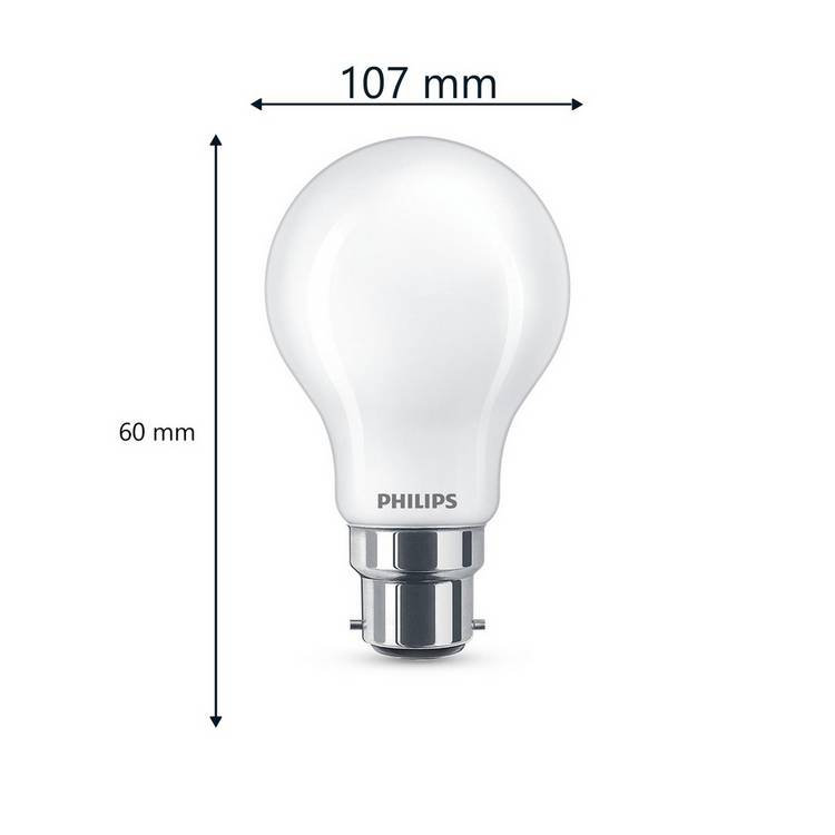 Philips 100W LED bulb B22 warm white - British product