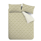 Pineapple Elephant double duvet set floral olive, UK version