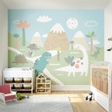 Argos Origin Murals Dinosaur Land Pale Green Children's Wall Mural 50cm x 19.6m- Buy online at McGrocer