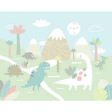 Origin Murals Dinosaur Land pale green wall mural, imported from the UK