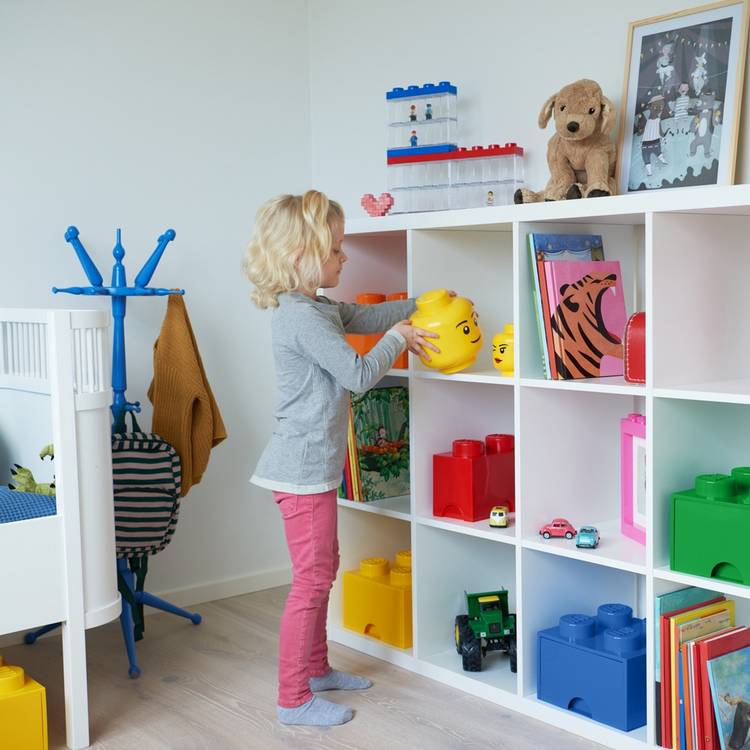 LEGO Storage Brick 4 knobs blue, UK version