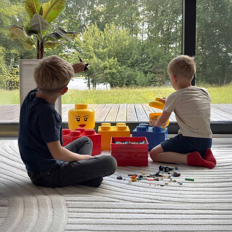 LEGO Storage Brick 4 knobs blue, UK version