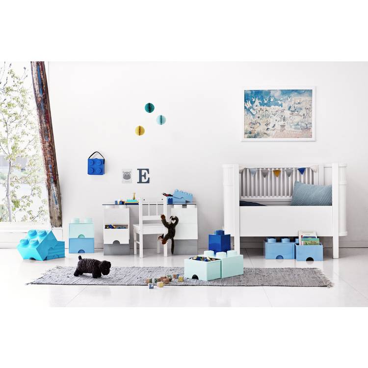 LEGO Storage Brick 4 knobs blue, UK version
