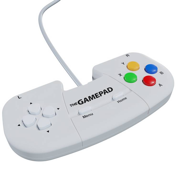 The Gamepad White Edition retro gaming controller - British product