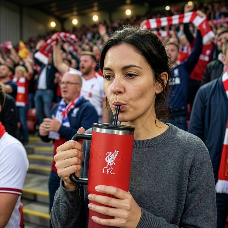Liverpool FC thermal flask red club crest 1.18L, UK version