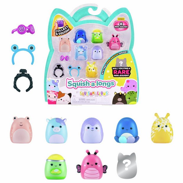 Squish-a-longs Style 1 Wave 5 collectibles pack of 8, imported from the UK