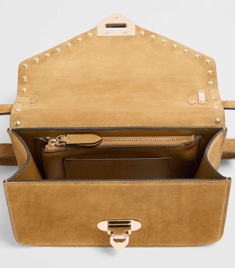 Valentino Garavani small Rockstud split leather shoulder bag, imported from the UK