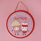 Widdop Love Is Sweet hanging popcorn plaque (British brand)