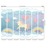 Origin Murals unicorn dream pastel wall mural roll, UK version