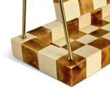 Habitat checkered brown and cream resin mirror 41x33cm - British product