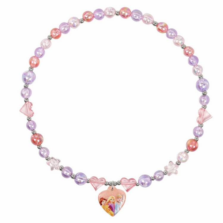 Disney Princess glittery charm beaded necklace 38cm - British product
