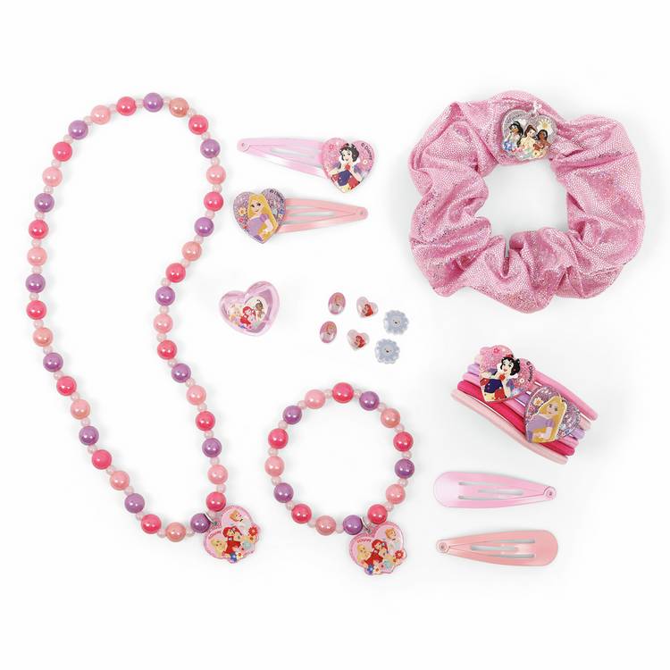 Disney Princess kids hair accessories and jewellery set 12-piece (British brand)