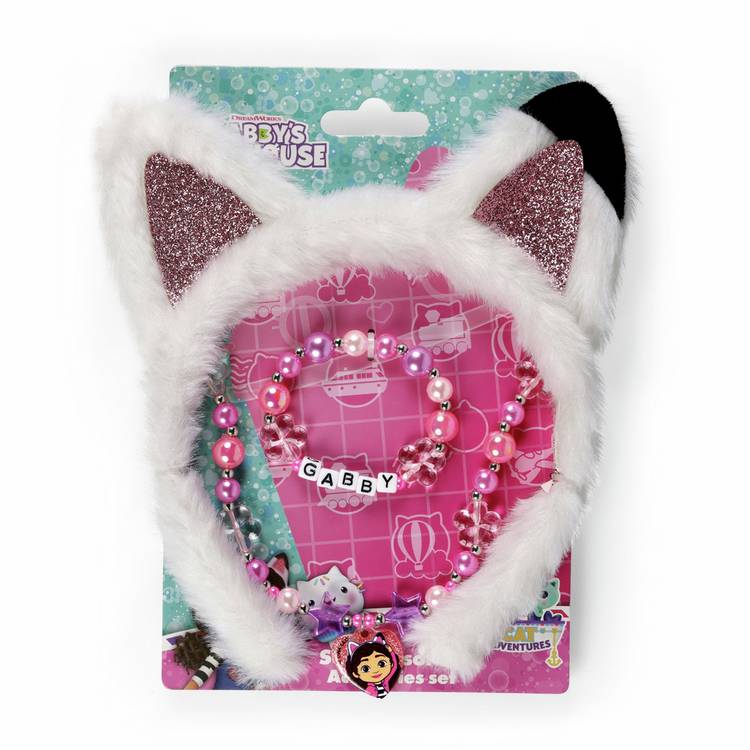 Gabby's Dollhouse kids headband necklace bracelet set, imported from the UK
