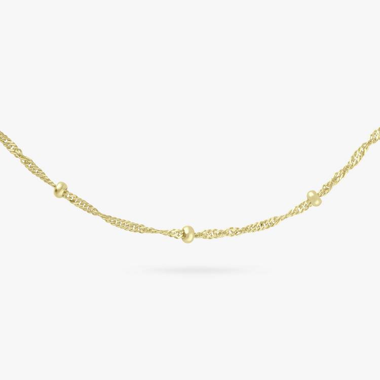 Revere yellow gold plated dotted Singapore bracelet 20cm - British product