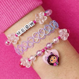 Gabby's Dollhouse 3-piece stretchy beaded bracelet set (British brand)
