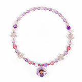Gabby's Dollhouse kids glittery pendant beaded necklace, UK version