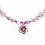 Gabby's Dollhouse kids glittery pendant beaded necklace, UK version