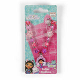 Gabby's Dollhouse kids glittery pendant beaded necklace, UK version