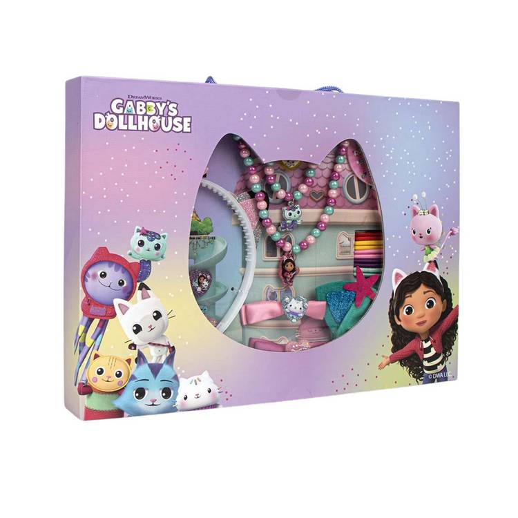 Gabby's Dollhouse 22-piece hair accessories and jewellery set (British brand)