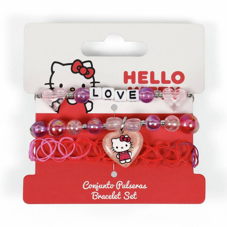 Hello Kitty stretchy beaded bracelet set (British brand)