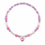 Hello Kitty kids heart charm beaded elastic necklace 38cm, UK version