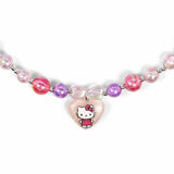 Hello Kitty kids heart charm beaded elastic necklace 38cm, UK version