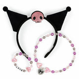 Kuromi Kids headband necklace bracelet set, imported from the UK