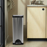 Habitat 30L slim line pedal bin silver, UK version