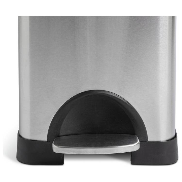 Habitat 30L slim line pedal bin silver, UK version