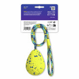 Zeus Nitro weighted slinger dog toy with rope, yellow (British brand)