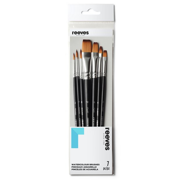 Reeves watercolour brush set pack of 7 (British brand)