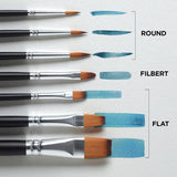 Reeves watercolour brush set pack of 7 (British brand)