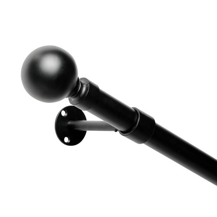 Argos Home curtain pole matte black bay 400cm, imported from the UK