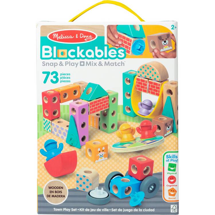 Melissa & Doug Blockables wooden blocks - British product