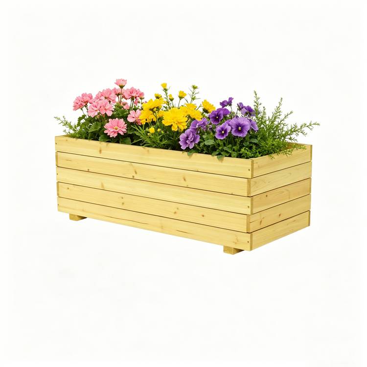 McGregor wooden rectangle outdoor planter 88 litre, UK version