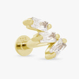 Argos Revere Sterling Silver Baguette Trilogy Flatback Earring- Buy online at McGrocer