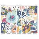 Origin Murals abstract floral navy blue wall mural, UK version