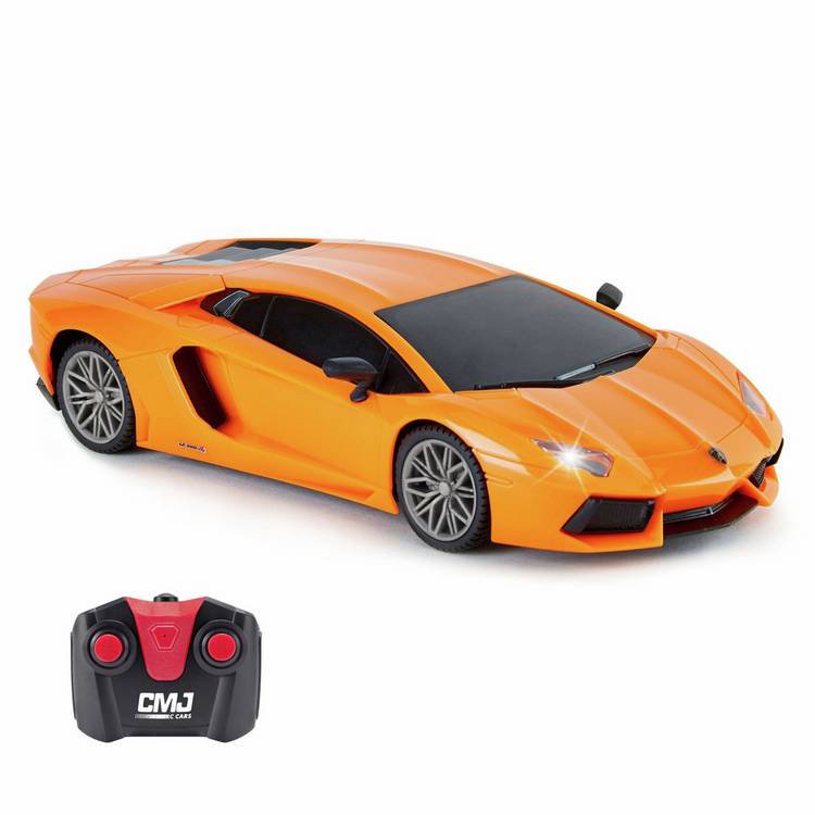 CMJ Lamborghini Aventador RC car orange 1:24 scale - British product