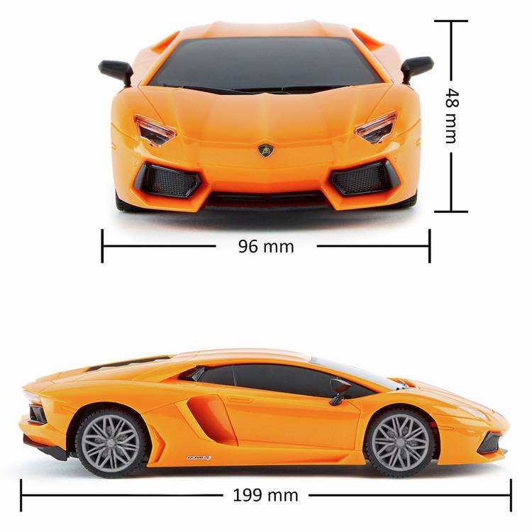 CMJ Lamborghini Aventador RC car orange 1:24 scale - British product