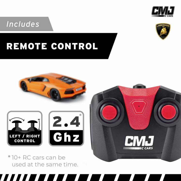 CMJ Lamborghini Aventador RC car orange 1:24 scale - British product