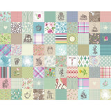 Origin Murals Alice in Wonderland patchwork wall mural, imported from the UK