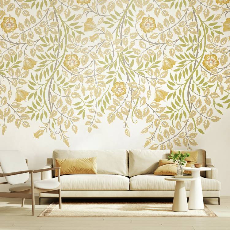 Origin Murals rosehip gold olive wall mural - British product